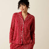 Close up of Ariat women’s Boot Scootin’ PJS featuring a Western-inspired print.