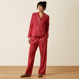 Ariat women’s Boot Scootin’ PJS featuring a Western-inspired print.