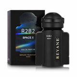 space x-packaging black bottle of parfum
