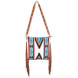 American Darling Aztec Blanket with Fringe Crossbody