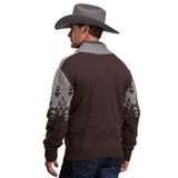 Stetson Grey and Brown Aztec Sweater