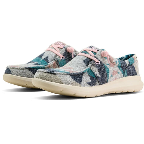 Ariat Women's Smoky Turquoise Flannel Hilo Casual Shoe