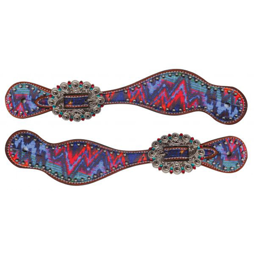 Showman Women's Multi Chevron Spur Straps