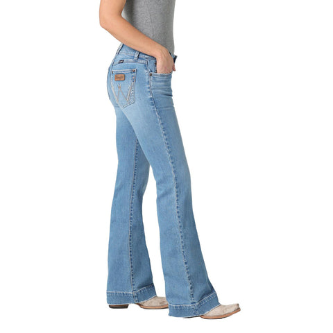 Wrangler Women's Hallie Mid Rise Mae Trouser Jeans