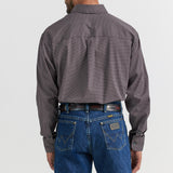 Wrangler Men's George Strait Red & Navy Geo Print Long Sleeve