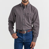 Wrangler Men's George Strait Red & Navy Geo Print Long Sleeve