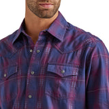 Wrangler Men's Navy& Mulberry Shirt