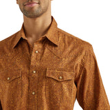 Wrangler Men's Brown Tool Print Shirt