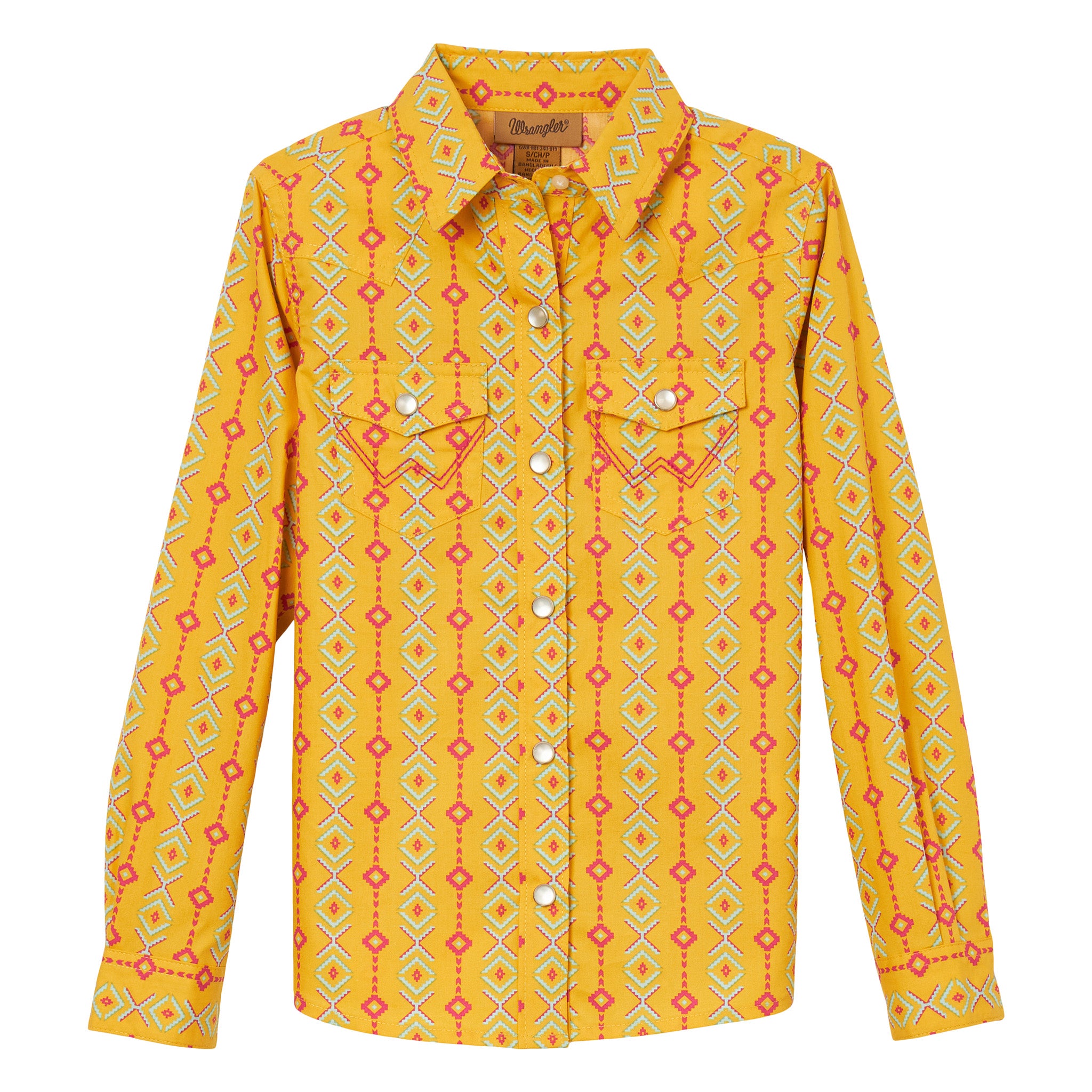 Wrangler Kid s Yellow Aztec Stripe Shirt