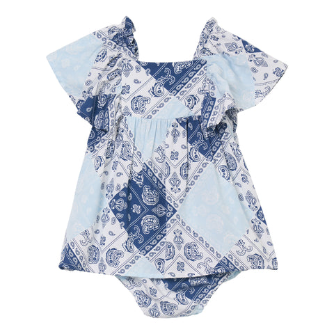 Wrangler Infant/Toddler Blue/Bandana Onesie Dress