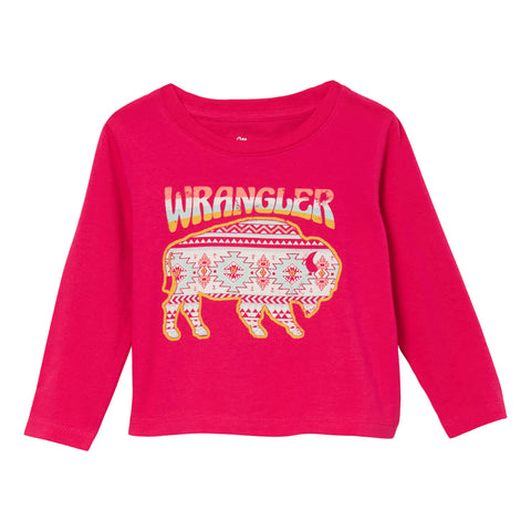 Wrangler Kid's Pink/Aztec Buffalo Sweatshirt