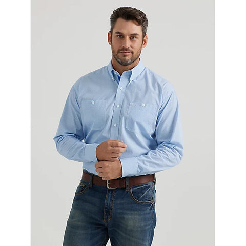 Wrangler Men's Blue & White George Strait Shirt