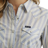 Wrangler Women's Blue/White Stripe Shirt