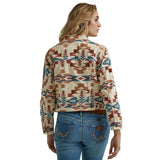 Wrangler Women's Cream/Rust/Blue Aztec Jacket