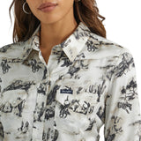 Women's Bold Bucking Cowboy Pearl Snap Shirt by Wrangler