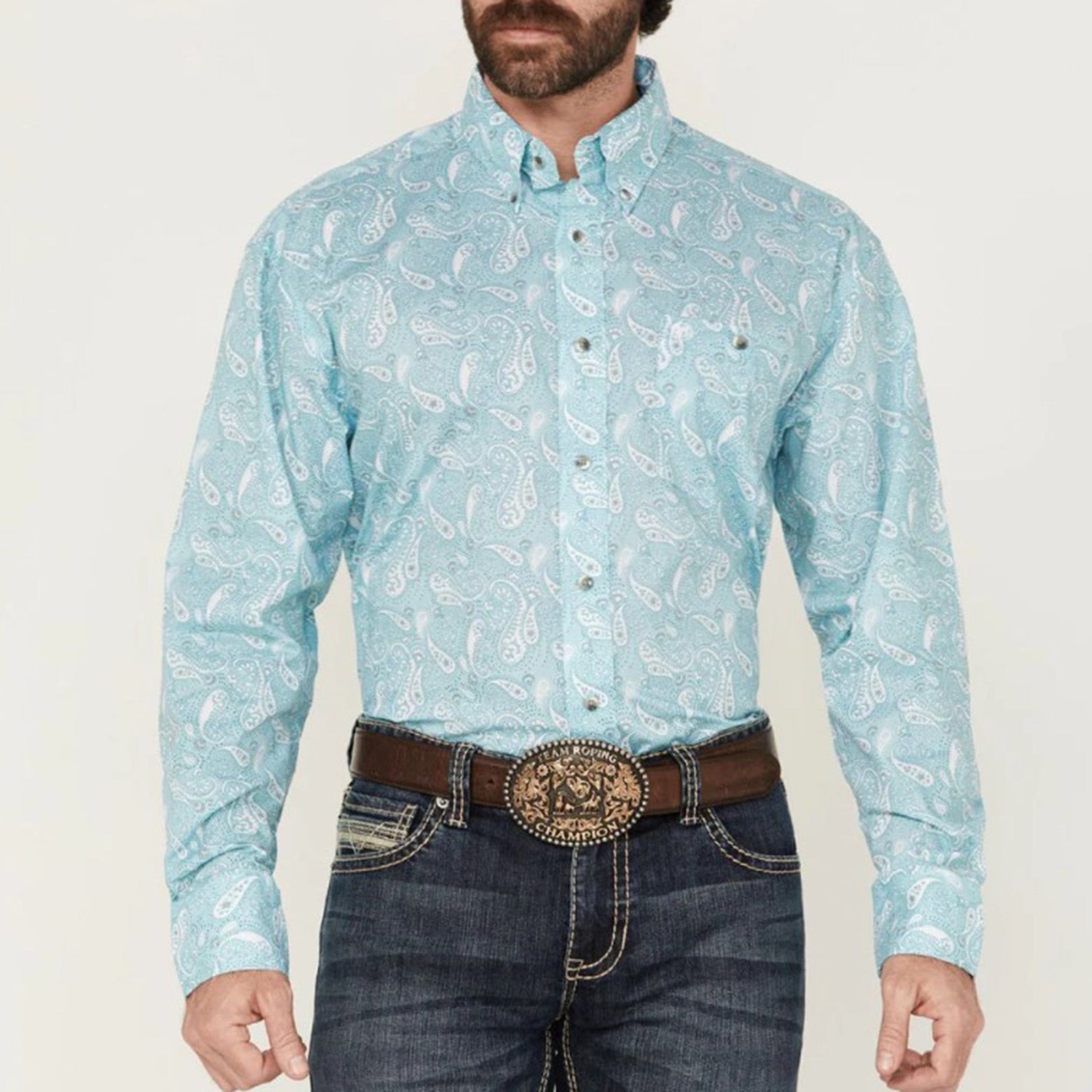 Wrangler Men's Classic Fit Button Down Long Sleeve Wrangler Men's Classic Fit Button Down Long Sleeve