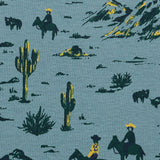 close up of blue desert onsie