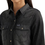 Wrangler Women's Black Denim Shirt