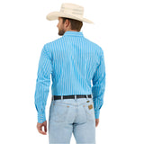 Wrangler Men's Multi Blue Stripe Shirt