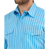Wrangler Men's Multi Blue Stripe Shirt