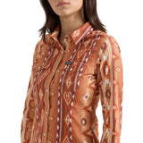 Wrangler Women's Rust & Orange Aztec Shirt