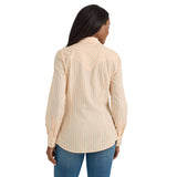 Wrangler Women's Peach & White Stripe Shirt