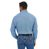 Wrangler Men's George Strait Blue Geo Print Shirt