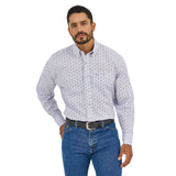 Wrangler Men's Georg Strait Geometric Stripe Long Sleeve