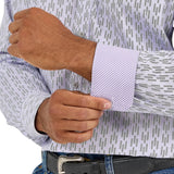 Wrangler Men's Georg Strait Geometric Stripe Long Sleeve