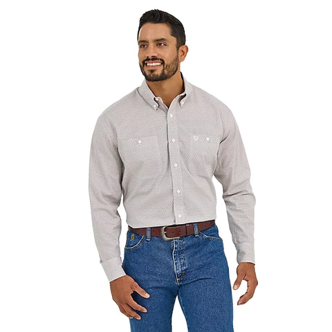 Wrangler Men's George Strait Geo Print Long Sleeve