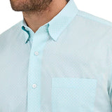 Wrangler Men's Cody Johnson Aqua Blue Long Sleeve