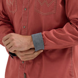 Wrangler Men's Retro Premium Red Shirt