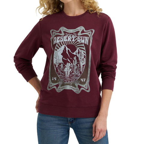 Burgundy Desert Sunrise Sweatshirt – Graphic Crew