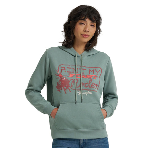 Green First Rodeo Graphic Hoodie