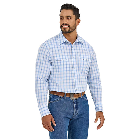 Wrangler Men's Wrinkle Resist Plaid Long Sleeve