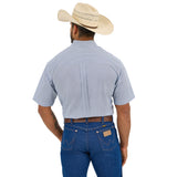 Wrangler Men's Mini Dot Plaid Short Sleeve Shirt