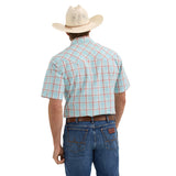 Wrangler Men's Retro Sawtooth Pearl Snap Short Sleeve