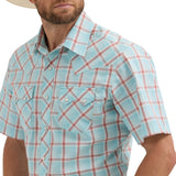 Wrangler Men's Retro Sawtooth Pearl Snap Short Sleeve