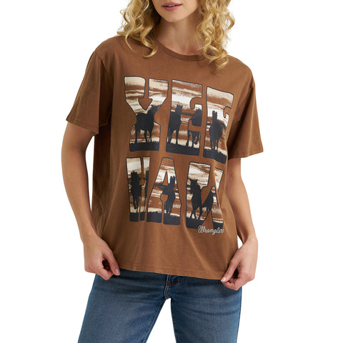  Brown Yeehaw Graphic Oversize T-Shirt