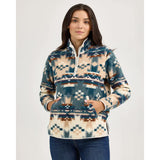 women's southwestern pattern 1/4 zip pullover
