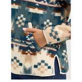 women's southwestern pattern 1/4 zip pullover