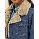 Women's Wrangler Sherpa Lined Range Coat collar view