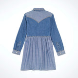 Wrangler Girls' Western Denim Dress -back view