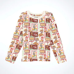 ベランダガール Wrangler Girls Boot Graphic Long Sleeve Shirt