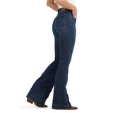 women's dark wash High-Rise Trouser Jean