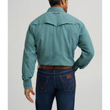 Long Sleeve yoke backing with wrangler on top 