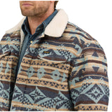 Wrangler Jacket - Sherpa Lined - Dark Sapphire - Close up