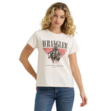 wrangler women's cream tee with retro graphic