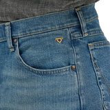 Relaxed Fit Medium Wash Jeans Logo View