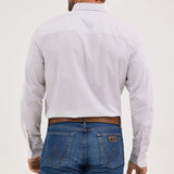 White Diamond Print Button Up- Back View